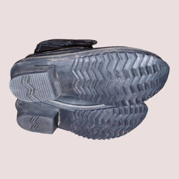 Sorel Winter Fancy Tall Women's SZ 8 Black Leather Boots NL2136-010 Zip Front - Picture 4 of 9